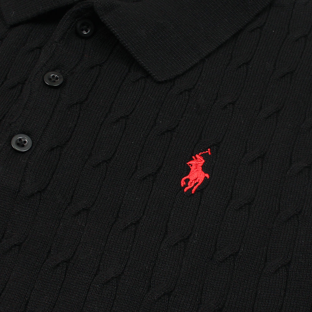 RL Knitted- Old Money Polo Black