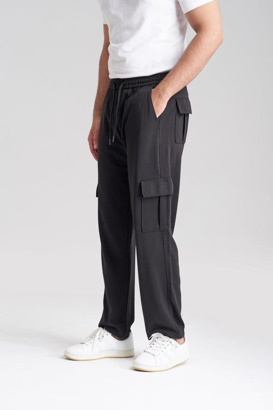 Imported Trendy Cargo Trouser- Black