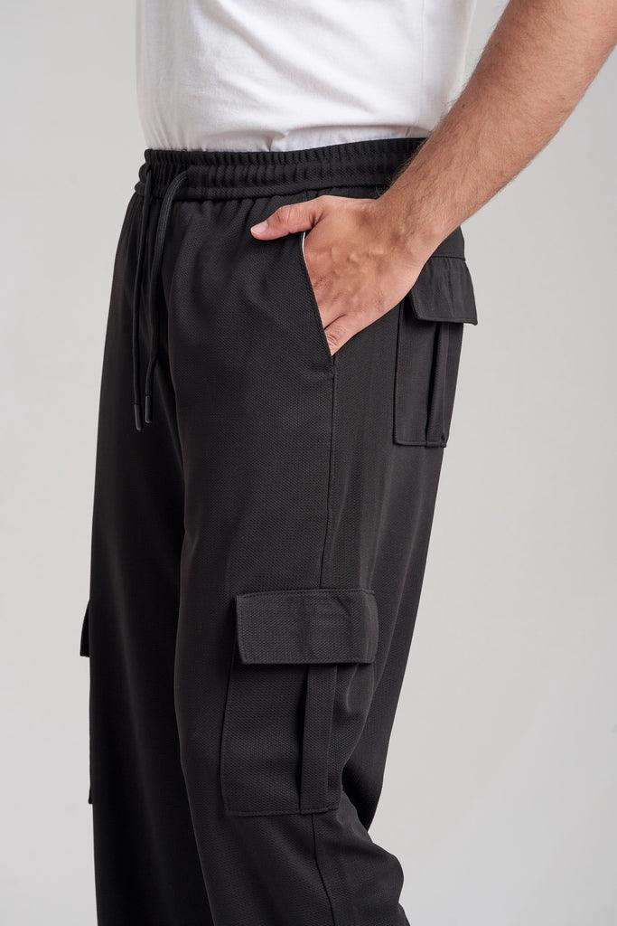 Imported Trendy Cargo Trouser- Black