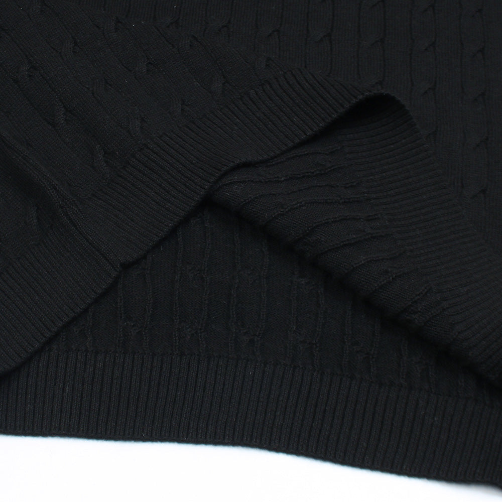 RL Knitted- Old Money Polo Black